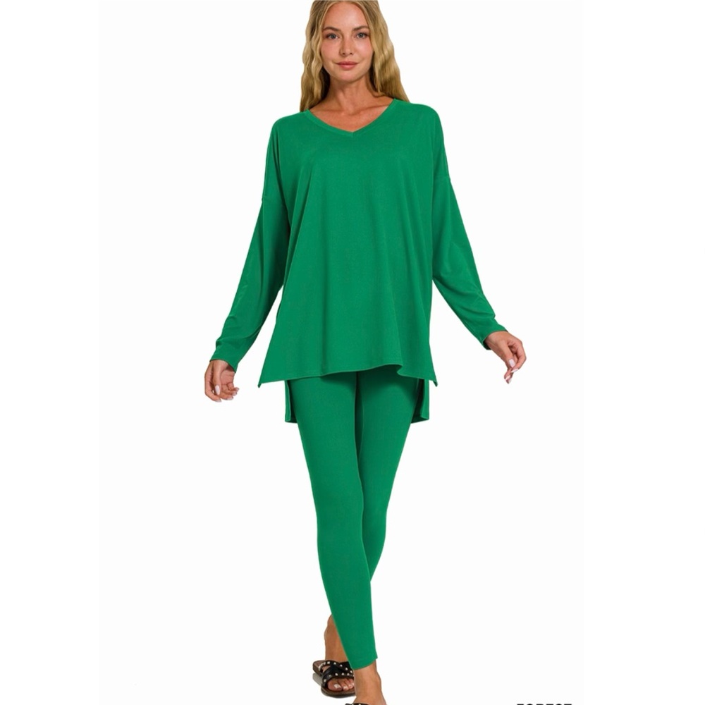 Zenana Outfitters Emerald Relaxed Set
